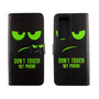Huawei P40 Pro Tasche Handy Hlle Schutz-Cover Flip-Case mit Kartenfach Dont touch my phone