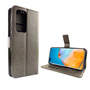 Huawei P40 Pro Handy H�lle Schutz Tasche Cover Flip Case Kartenfach Grau