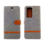 Huawei P40 Pro Handy H�lle Schutz Tasche Case Cover Kartenfach Etui Wallet Grau
