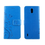 Nokia 1.3 Handy H�lle Schutz Tasche Cover Flip Case Kartenfach Blau