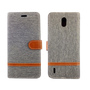 Nokia 1.3 Handy H�lle Schutz Tasche Case Cover Kartenfach Etui Wallet Grau