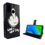 Huawei P smart 2020 Tasche Handy H�lle Schutz-Cover Flip-Case mit Kartenfach Have a nice day