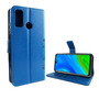 Huawei P smart 2020 Handy H�lle Schutz Tasche Cover Flip Case Kartenfach Blau