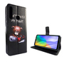 Huawei Y6P Tasche Handy H�lle Schutz-Cover Flip-Case mit Kartenfach Dont touch my phone
