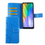 Huawei Y6P Handy H�lle Schutz Tasche Cover Flip Case Kartenfach Blau