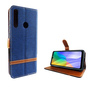Huawei Y6P Handy H�lle Schutz Tasche Case Cover Kartenfach Etui Wallet Blau