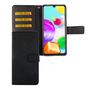 Samsung Galaxy A41 Tasche Handy H�lle Schutz-Cover Flip-Case mit Kartenfach Schwarz