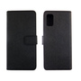 Samsung Galaxy A41 Tasche Handy H�lle Schutz-Cover Flip-Case mit Kartenfach Schwarz