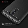 Schutzh�lle Handyh�lle f�r Xiaomi Redmi 9 Case Cover Carbon Optik Schwarz