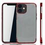 Handyhlle fr Apple iPhone 12 mini Rot - Clear - TPU Silikon Case Backcover Schutzhlle in Transparent   Rot