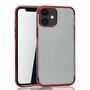 Handyhlle fr Apple iPhone 12 mini Rot - Clear - TPU Silikon Case Backcover Schutzhlle in Transparent   Rot