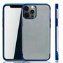 Handyh�lle f�r Apple iPhone 12 Pro Max Blau - Clear - TPU Silikon Case Backcover Schutzh�lle in Transparent   Blau