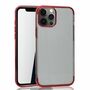 Handyh�lle f�r Apple iPhone 12 Pro Max Rot - Clear - TPU Silikon Case Backcover Schutzh�lle in Transparent   Rot