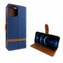 Apple iPhone 12 Mini Handy H�lle Schutz-Tasche Case Cover Kartenfach Etui Wallet Blau