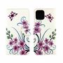 Apple iPhone 12 / 12 Pro Tasche Handy H�lle Schutz-Cover Flip-Case mit Kartenfach Lotusblume