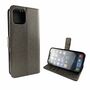 Apple iPhone 12 Pro Max Handy H�lle Schutz-Tasche Cover Flip-Case Kartenfach Grau