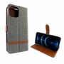 Apple iPhone 12 Pro Max Handy H�lle Schutz-Tasche Case Cover Kartenfach Etui Wallet Grau
