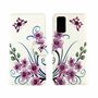 Samsung Galaxy Note 20 Tasche Handy H�lle Schutz-Cover Flip-Case mit Kartenfach Lotusblume