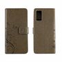 Samsung Galaxy Note 20 Handy H�lle Schutz-Tasche Cover Flip-Case Kartenfach Grau