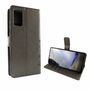 Samsung Galaxy Note 20 Handy H�lle Schutz-Tasche Cover Flip-Case Kartenfach Grau