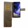 Samsung Galaxy Note 20 Handy H�lle Schutz-Tasche Cover Flip-Case Kartenfach Grau