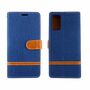 Samsung Galaxy Note 20 Handy H�lle Schutz-Tasche Case Cover Kartenfach Etui Wallet Blau