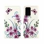 Samsung Galaxy Note 20 Ultra Tasche Handy H�lle Schutz-Cover Flip-Case mit Kartenfach Lotusblume