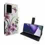Samsung Galaxy Note 20 Ultra Tasche Handy H�lle Schutz-Cover Flip-Case mit Kartenfach Lotusblume