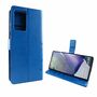 Samsung Galaxy Note 20 Ultra Handy H�lle Schutz-Tasche Cover Flip-Case Kartenfach Blau