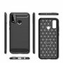 Huawei P smart 2020 TPU Case Carbon Fiber Optik Brushed Schutz H�lle Schwarz