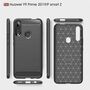 Huawei P smart Pro TPU Case Carbon Fiber Optik Brushed Schutz H�lle Schwarz