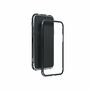 Apple iPhone 12 Pro Max Metall Bumper Magnet Case Schutz H�lle Glas Cover Handy Schwarz