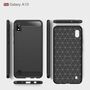 Samsung Galaxy A10 TPU Case Carbon Fiber Optik Brushed Schutz H�lle Schwarz