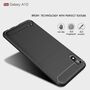 Samsung Galaxy A10 TPU Case Carbon Fiber Optik Brushed Schutz H�lle Schwarz