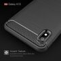 Samsung Galaxy A10 TPU Case Carbon Fiber Optik Brushed Schutz H�lle Schwarz