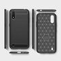 Samsung Galaxy A01 TPU Case Carbon Fiber Optik Brushed Schutz H�lle Schwarz