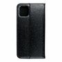 Apple iPhone 11 Tasche Handy H�lle Schutz Cover mit Kartenfach Glitzer Schwarz