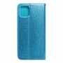 Apple iPhone 11 Pro Max Tasche Handy H�lle Schutz Cover mit Kartenfach Glitzer Blau