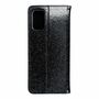 Samsung Galaxy S20 Plus Tasche Handy Hlle Schutz Cover mit Kartenfach Glitzer Schwarz