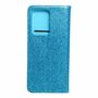 Samsung Galaxy S20 Ultra Tasche Handy H�lle Schutz Cover mit Kartenfach Glitzer Blau