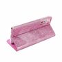 Samsung Galaxy S20 Ultra Tasche Handy H�lle Schutz Cover mit Kartenfach Glitzer Rosa