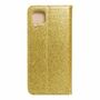 Huawei P40 Lite Tasche Handy H�lle Schutz Cover mit Kartenfach Glitzer Gold