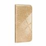 Huawei P40 Tasche Handy H�lle Schutz Cover mit Kartenfach Glitzer Gold
