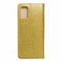 Samsung Galaxy A02s Tasche Handy H�lle Schutz Cover mit Kartenfach Glitzer Gold