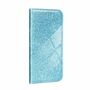 Apple iPhone 13 Pro Max Tasche Handy H�lle Schutz Cover mit Kartenfach Glitzer Blau