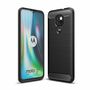 Motorola Moto G9 Play TPU Case Carbon Fiber Optik Brushed Schutz H�lle Schwarz
