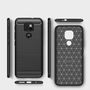 Motorola Moto G9 Play TPU Case Carbon Fiber Optik Brushed Schutz H�lle Schwarz