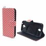  Handyh�lle Tasche + 1 Panzer Schutz Glas f�r Case Handy Acer Liquid Z330 Polka Dot Rot