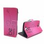  Handyh�lle Tasche + 1 Panzer Schutz Glas f�r Case Handy Acer Liquid Z530 Be Happy Pink