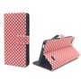  Handyh�lle Tasche + 1 Panzer Schutz Glas f�r Case Handy Huawei G Play Mini Polka Dot Rot